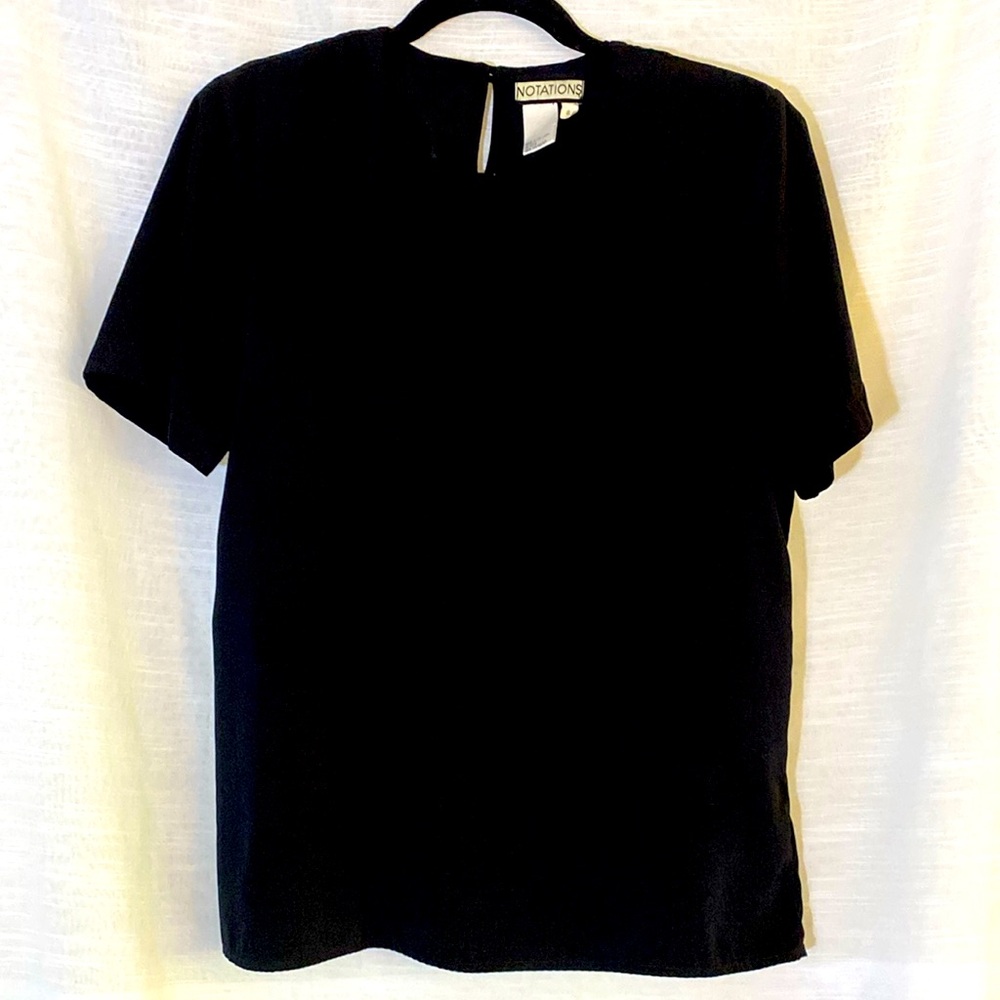 Vintage Short Sleeve Button Up Top